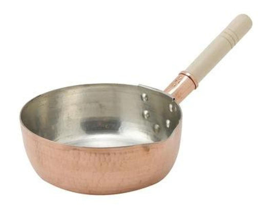 Nakamura Copperworks – Copper Yukihira Saucepan 15cm / 18cm / 21cm / 24cm (Hand-Hammered, Made in Japan)