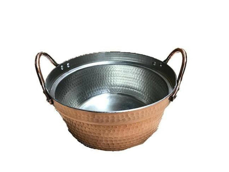 The Authentic Japanese Simmering Pot: A Handcrafted Copper "Dantsuki Nabe" by Nakamura Copperware