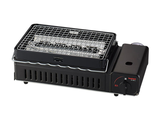 Iwatani Aburiya II Complete Grill Set – Main Unit, Carrying Bag, 10 Mesh Grates & Heavy-Duty Iron Plate with Tools (Made in Japan)