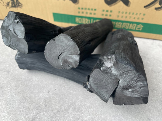 Kishu Binchotan Decorative Charcoal – Authentic Ubame Oak from Wakayama (1 kg / 15 kg, Cleaned & Cut, with Certificate)