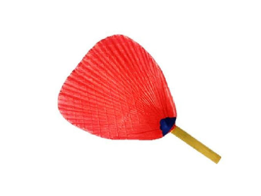 Artisan Shibu Uchiwa Fan with Persimmon Tannin - 10 pcs Bulk, Solid Red